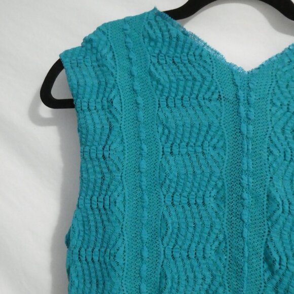 RABBIT RABBIT RABBIT DESIGNS | size 12 | Lined Short Sleeve Turquoise Dress - Picture 10 of 16